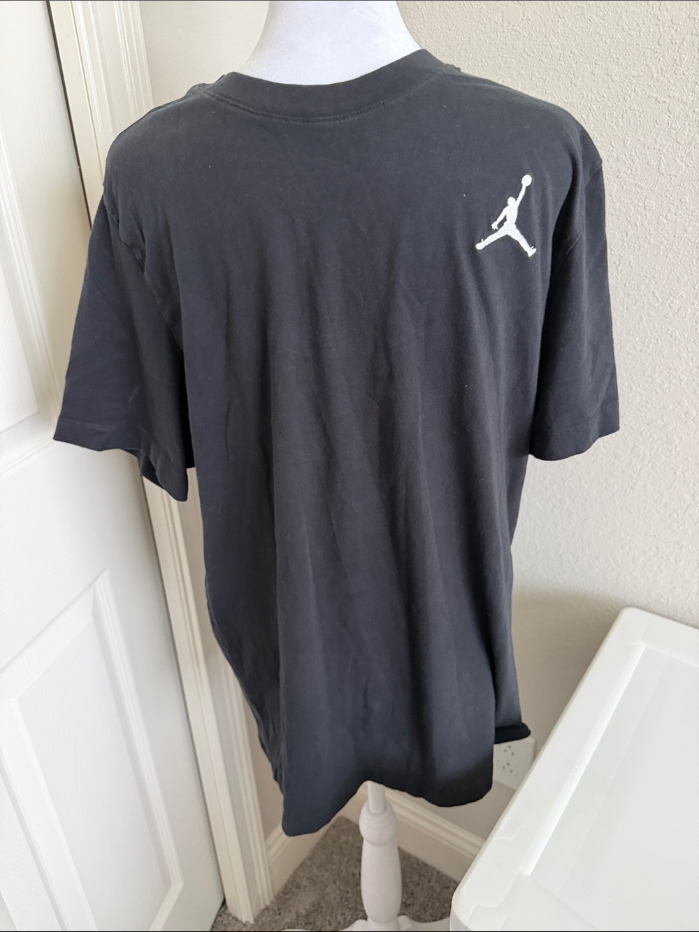 Jordan Black Short Sleeve Tee with White Jumpman
